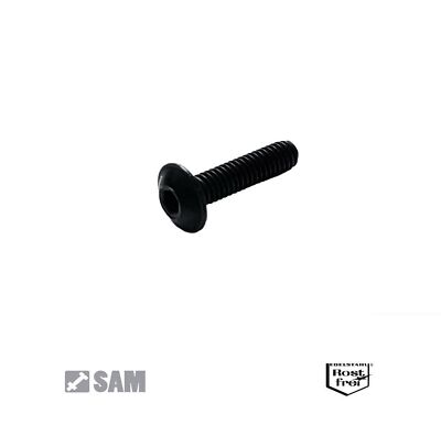 Linsenkopfschrauben ISO 7380-2 FLANSCH Edelstahl A2 SCHWARZ M2 M2,5 M3 M4 M5 M6