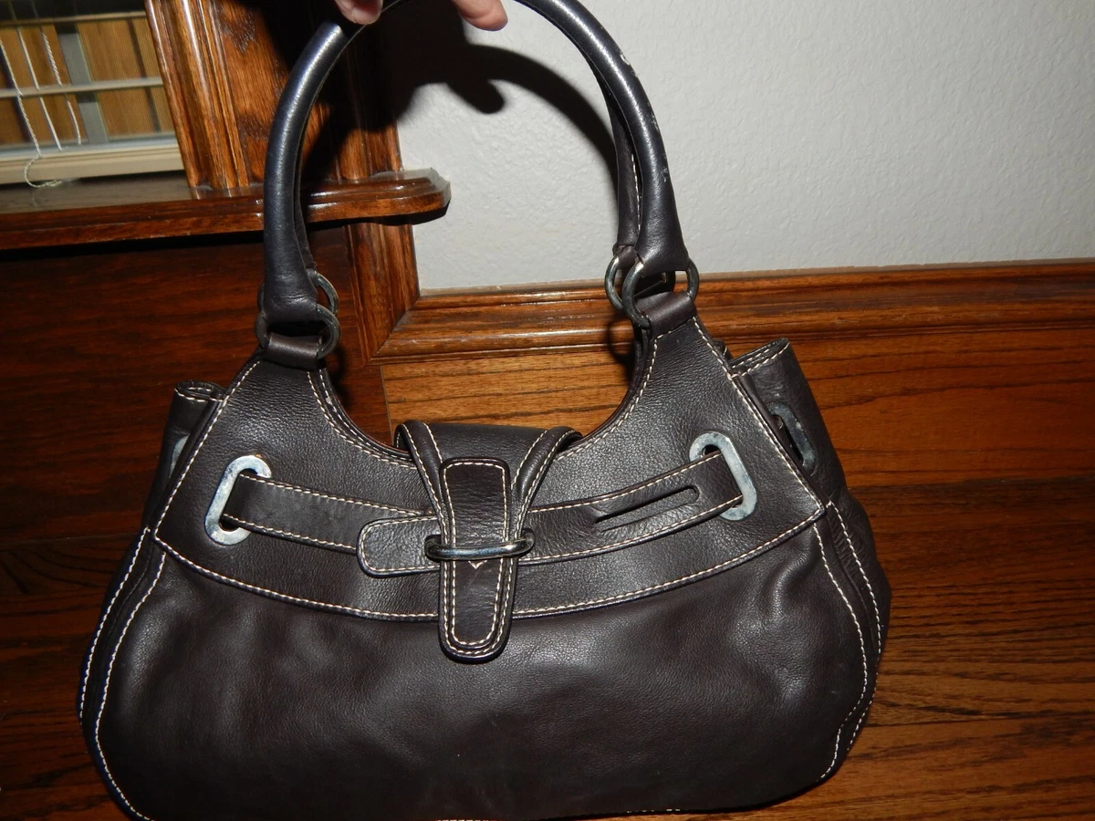 POLLINI Medium Made in Italy Black Leather Shoulder Bag NICE