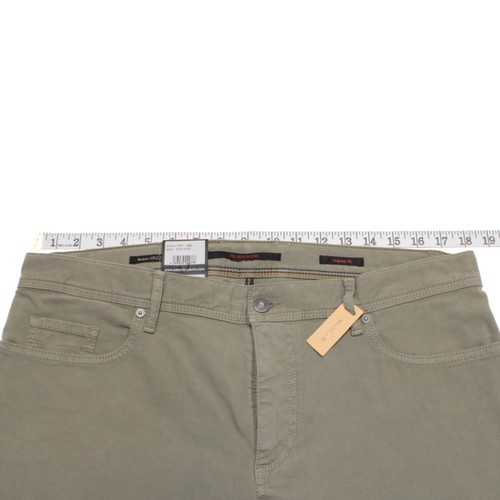 Alberto Neu mit Etikett 5 Taschen Jeansschnitt Hose Größe 36 US Pfeife in hellgrün Baumwollmischung - Bild 4 von 17