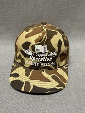 Vintage Operation Desert Storm Hat Cap Adult Camo Trucker Snapback Military Mesh