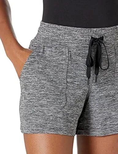 Essentials Women's Brushed Tech Stretch Active Short Gray Large