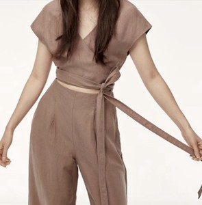 aritzia linen jumpsuit