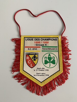 Fanion Vintage RC Lens - Drapeau Supporter D'occasion Made In France