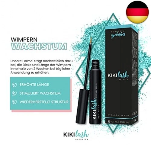 KIKILASH Wimpernserum Wachstum 3ml - Natürliche Wimpernserum Hormonfrei für L - Bild 7 von 7