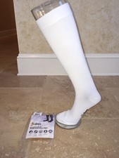 Size Small White Unisex Closed-toe Nylon 20-30mmHg Compression Knee High Sock