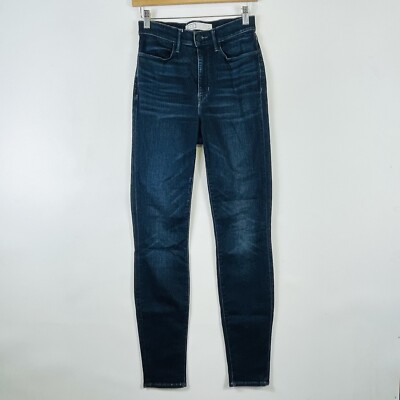 AYR All Year Round High Rise Straight Skinny Dark Wash Jeans