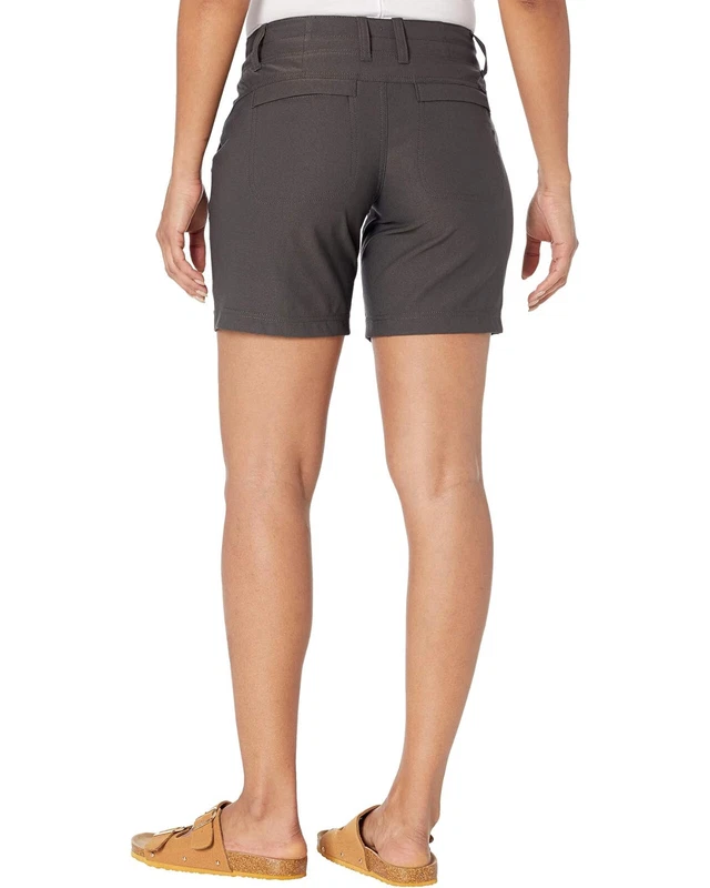 prana alana dark iron nylon blend hiking outdoors euc shorts
