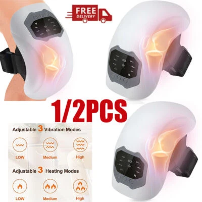 HAILICARE Drahtloses Knie-Massagegerät, Infrarot-Wärme und Vibration Knie, LED-Touchscreen