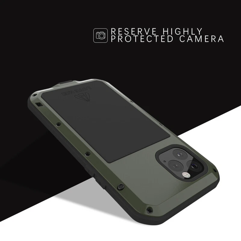 LOVE MEI Shockproof Metal Armor Hard Case Cover For iPhone 13 Pro Max 12 11 Pro - Image 3 of 4