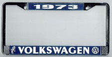 1973 Volkswagen VW Bubblehead Vintage California License Plate Frame BUG BUS T-3