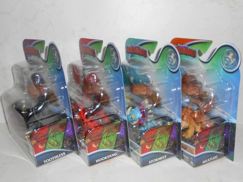HTF DreamWorks Dragons Legends Evolved: TOOTHLESS STORMFLY HOOKFANG MEATLUG Rare - Picture 3 of 9