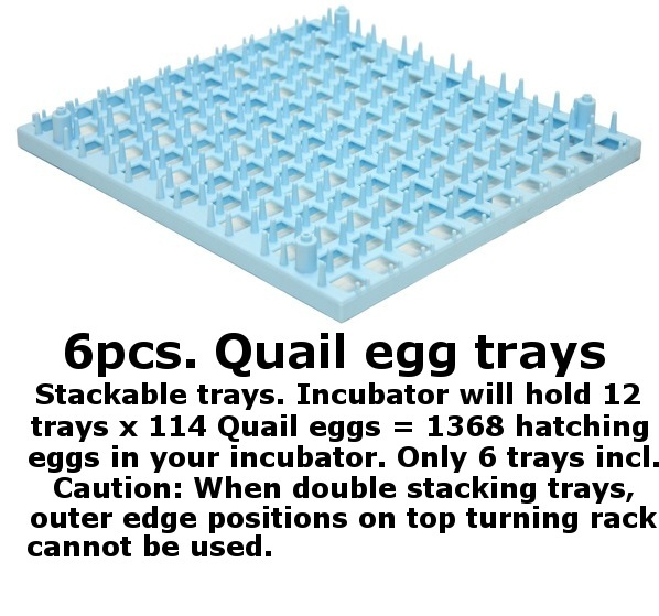 GQF MODEL 0246 SET 6 UNIV. PLASTIC EGG TRAYS (ships In 1-2 Weeks ARO