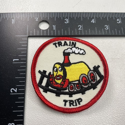Anthropomorphic Railroad STEAM ENGINE TRAIN TRIP Patch (Railroad Theme) 00X5