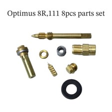 Optimus 8R,111 Husillo, aguja, pezón 8 piezas juego de piezas / Estufa de queroseno Primus
