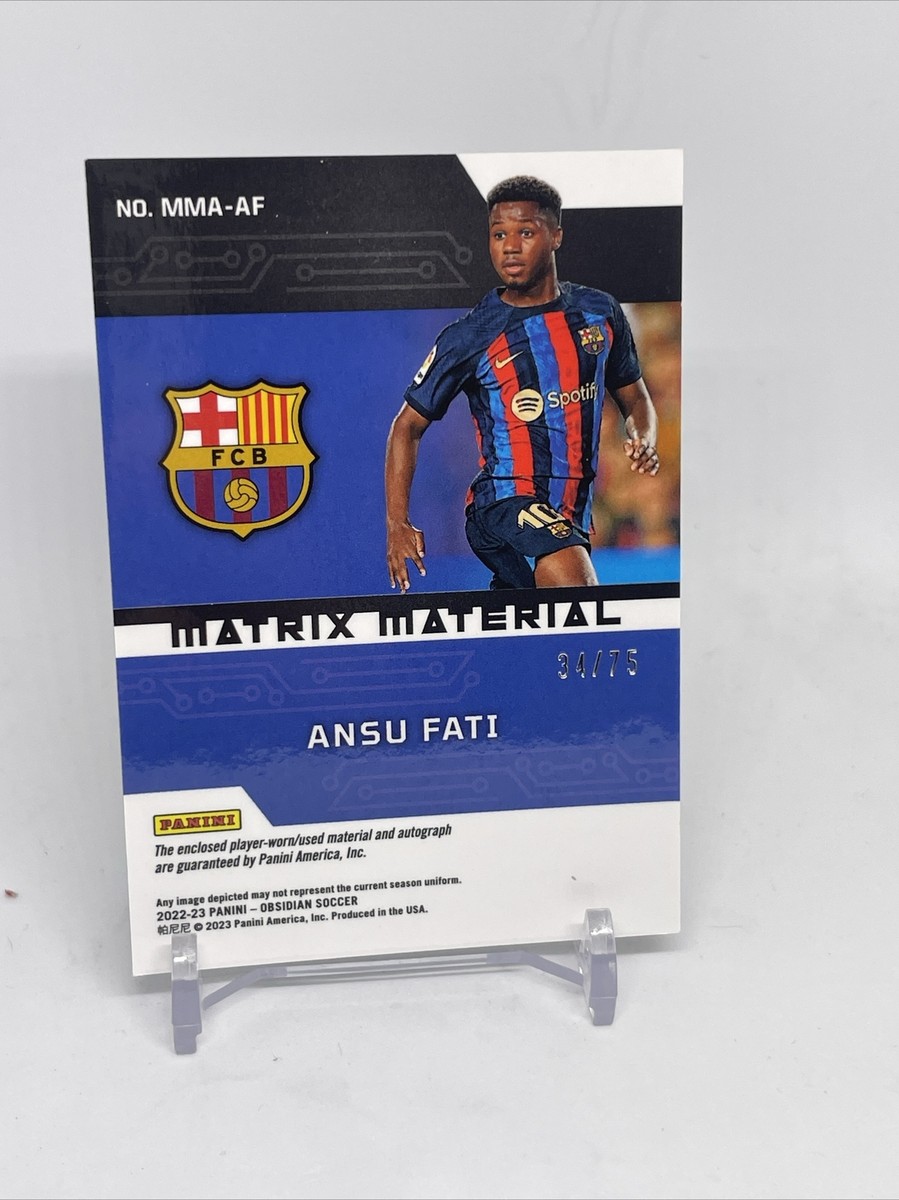 2022-23 Panini Obsidian Ansu Fati Matrix Material Auto