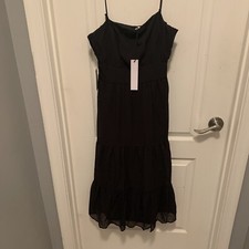 SILKY CHIFFON MIDI DRESS-MEDIUM