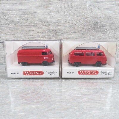 WIKING 861 41 etc - 1:87 - 2x Feuerwehr Kastenwagen - OVP - #AN97639