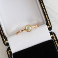 Peridot Gemstone Ring, 14K Gold Vermeil Ring, Stacking Ring, Gift for Her