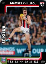 2025 St Kilda Saints AFL TeamCoach Card - Mattaes Phillipou