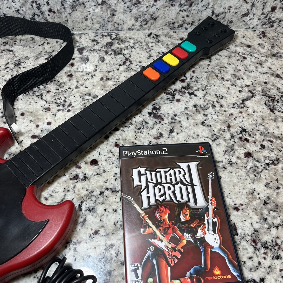 PS2 Guitar Hero SG Red Octane Wired Controller Playstation 2 PSLGH