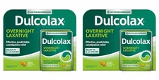 2 PK Dulcolax Laxative Tablets 5mg Bisacodyl USP Constipation Relief 200 Tablets