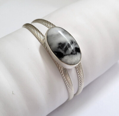 White Turquoise Sterling Silver Original Design Bracelet JILLIAN VO USA MADE