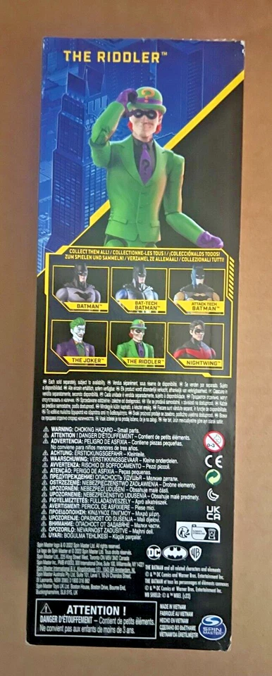 Figura de acción Batman The Riddler de 12 pulgadas, juguetes para niños para niños de 3 años en adelante Foto 2 de 2
