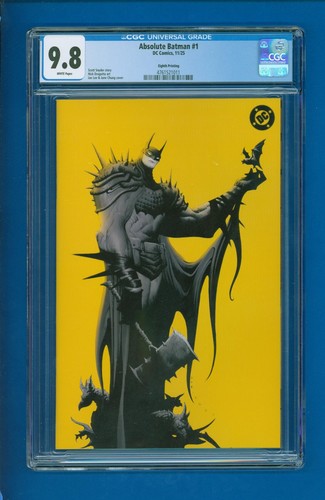 CGC 9.8 Absolute Batman #1 8th Printing Jae Lee Cover DC Comics White Pages