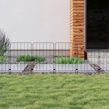 10x Rustproof Metal Garden Fencing Panel Animal Barrier Folding Edge Wire Border