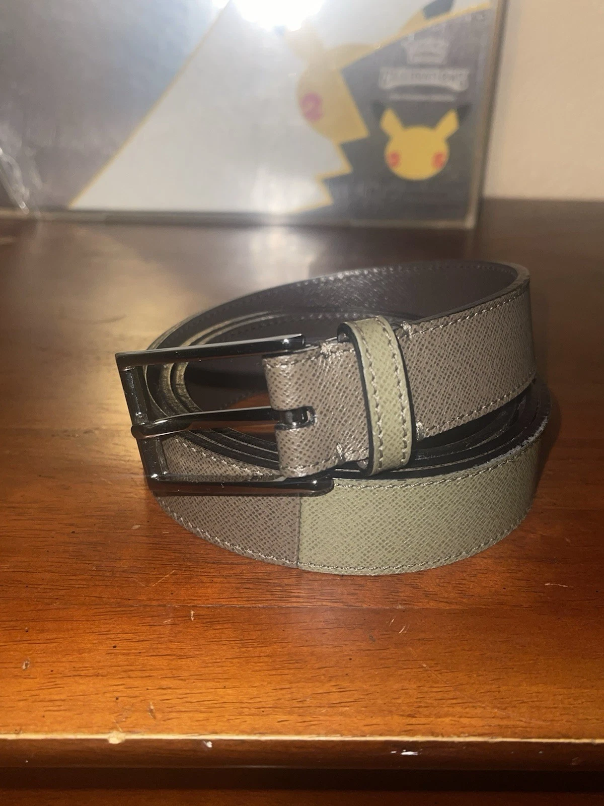 ? Autentica cintura Burberry vintage in pelle a quadri taglia 44 nuova