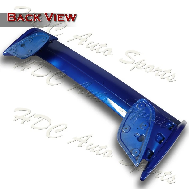 For 08-14 Subaru Impreza WRX STI Style Painted Blue ABS Rear Trunk Spoiler Wing - Image 4 of 4