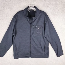 Criquet Jacket Mens Large Fleece Lined Pockets Long Sleeve Mock Neck Full Zip
