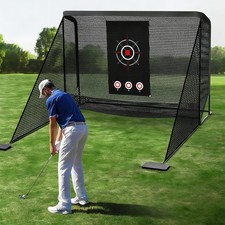 2,4 x 3,5 m Golfk&auml;fig mit robustem Stahlrahmen &ndash; &Uuml;bungsnetz f&uuml;r den Abschlag