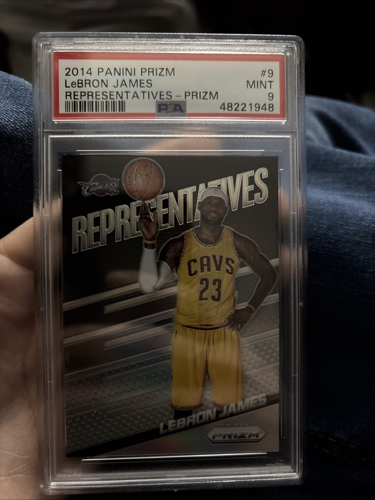 2014-15 Panini Prizm Representatives LeBron James #9 PSA 9
