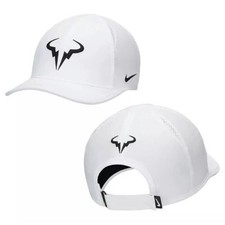 Nike Dri-Fit Rafa Nadal Club Cap Unstructured Hat White SZ L/XL Adult FB5600-100