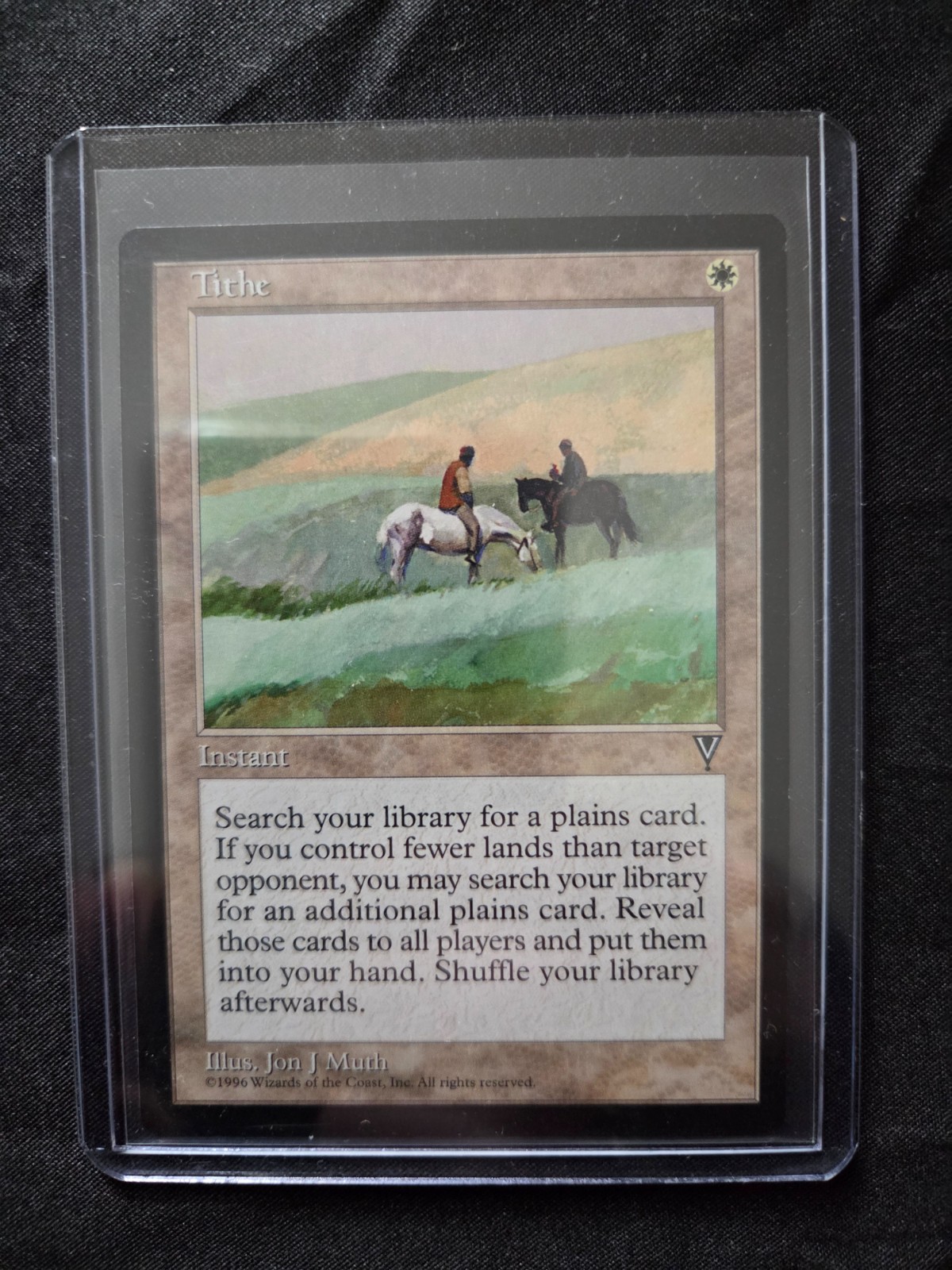 MTG Tithe, Visions regular, NM RARE from 1997 never played.