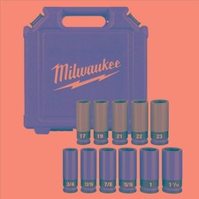 Milwaukee 49667833 Shockwave 1/2 Drive 11pc Lug Nut Socket Set