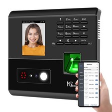 APP-Based Time Clocks, 4-in-1 Face, Fingerprint, RFID, PIN Times Clock for ...
