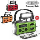 10000mAh Emergency AM FM Radio Portable Solar Hand Crank Radio Power Bank Torch