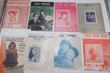 1940s Vintage Sheet Music Lot 8 Unsuspecting Heart Only Forever Paradise