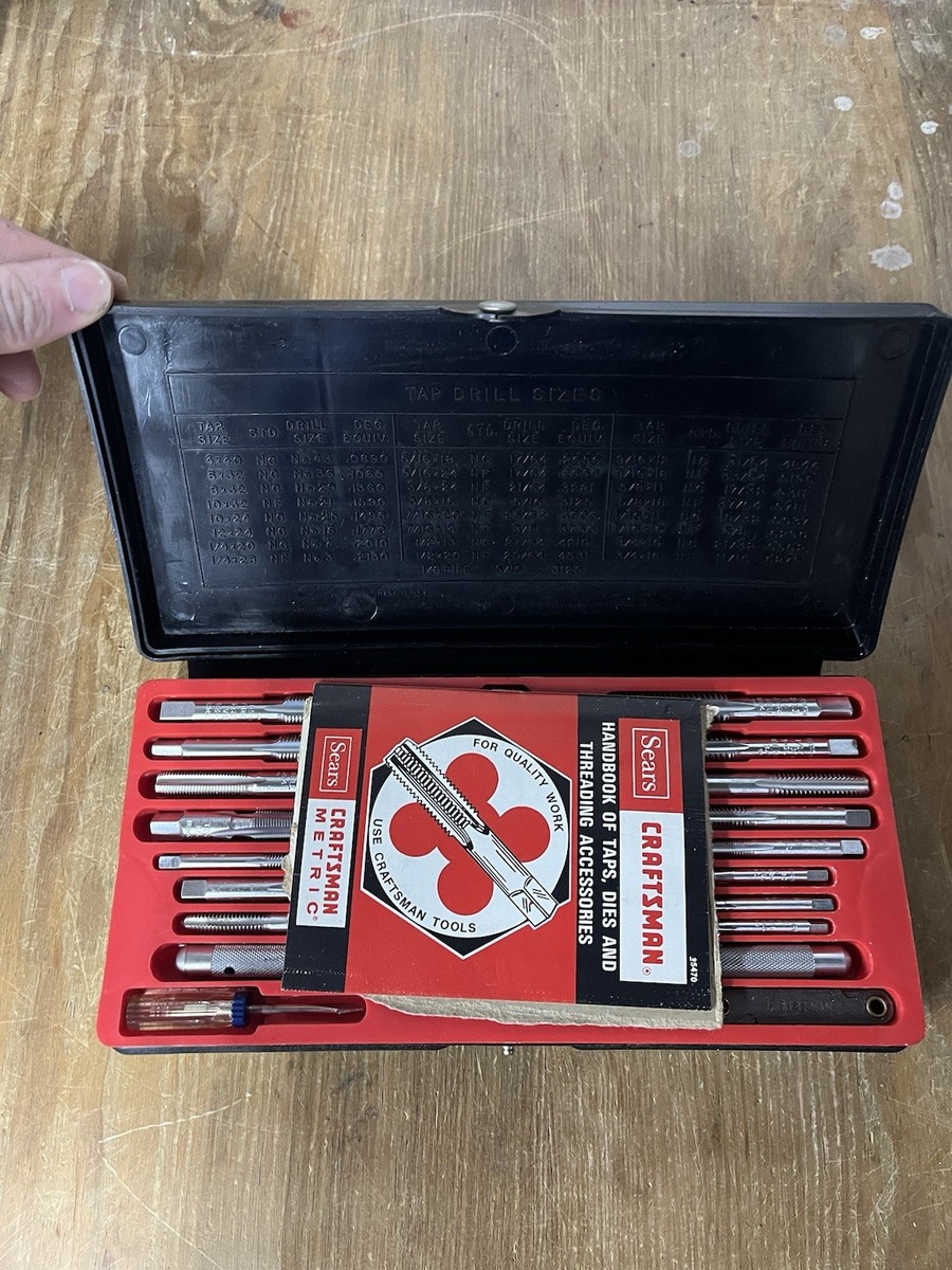 Vintage Sears Craftsman Kromedge 41pc Tap & Adjustable Die
