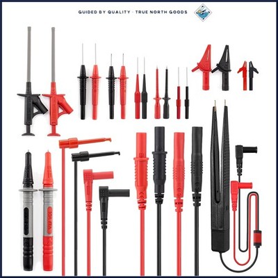 Complete Multimeter  Kit with Sensitive Probes, Clips and Hook Accessories