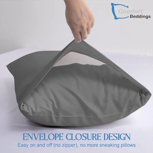 Pack de 2 fundas de almohada para niños pequeños 14x20 niños pequeños 14" x 20" - sobre gris oscuro Foto 3 de 4