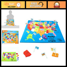 USA Map Puzzle with Capitals  Educational Geography Toy for Kids 5-13  Learnin