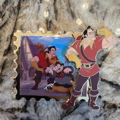 Disney Gaston Limited Edition PALM pink à la mode stamp pin!