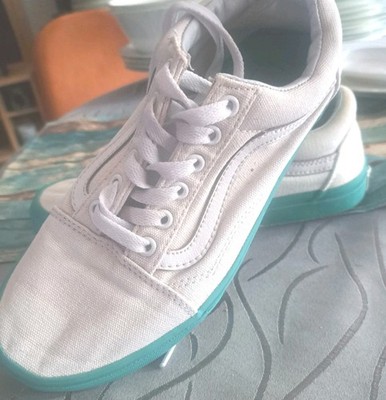Vans off the wall Sneaker weiß mint Gr. 38 Gr. UK 5 gut erhalten