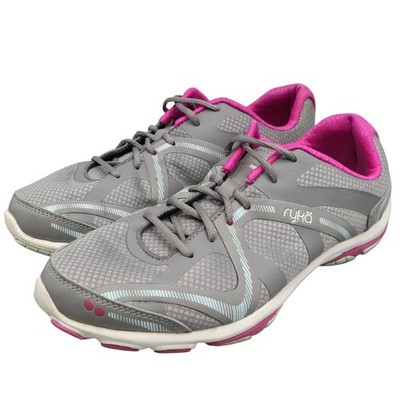 Ryka Influence Training Shoes Womens 11 Gray Pink Cross Training Athletic Gym