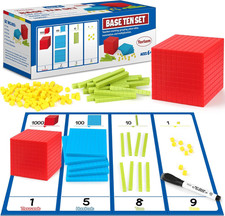Torlam 131 PCS Base Ten Blocks for Math - Place Value Blocks, Plastic Base 10 Ma