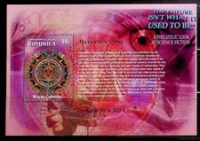 DOMINICA Sc 2407 NH SOUVENIR SHEET OF 2003-SCIENCE FICTION-MAYAN CALENDAR-(ZN25)