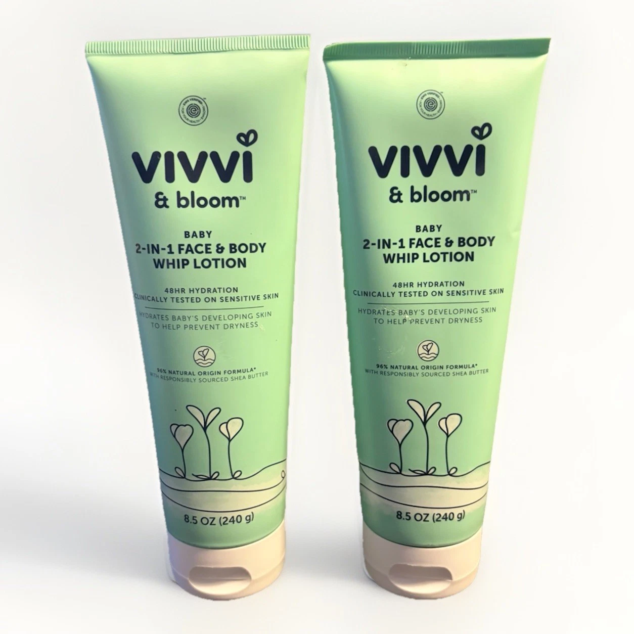 Vivvi & Bloom Baby 2-in-1 Face & Body Whip Lotion 8.5 oz Shea Butter Lot Of 2
Opens in a new window